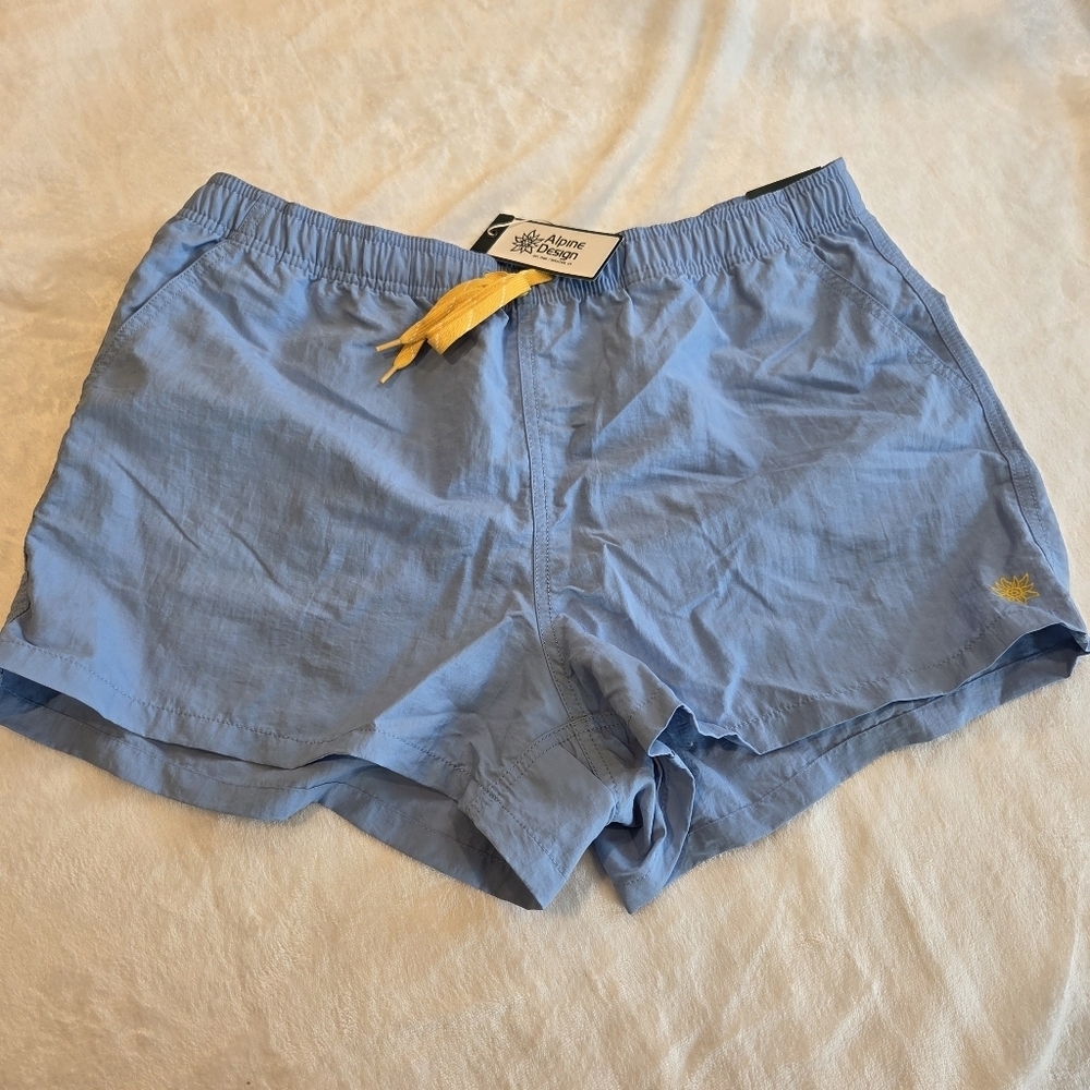 New Alpine Design Womens Large Pull On Shorts UPF 50+ 3” Inseam Serene Blue